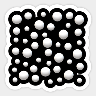 White Polka Dots Sticker